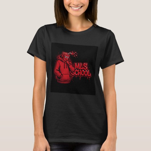 T-shirt graphique pour femmes ADOM "MLS School" (Devant)