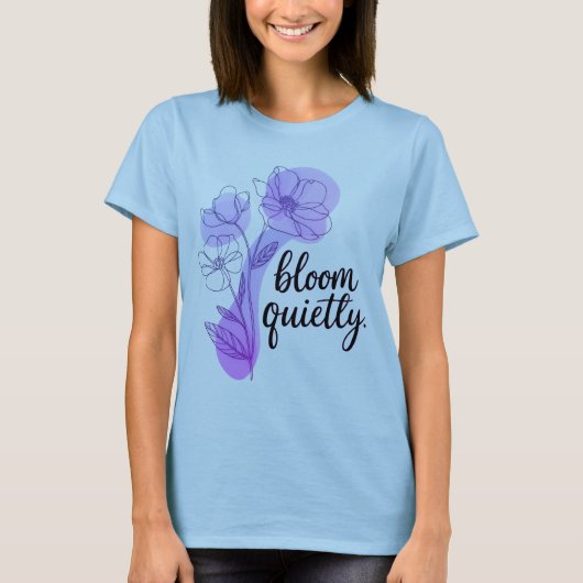 T-Shirt Graphique pour Femmes Bloom Quietly | Mini (Devant)