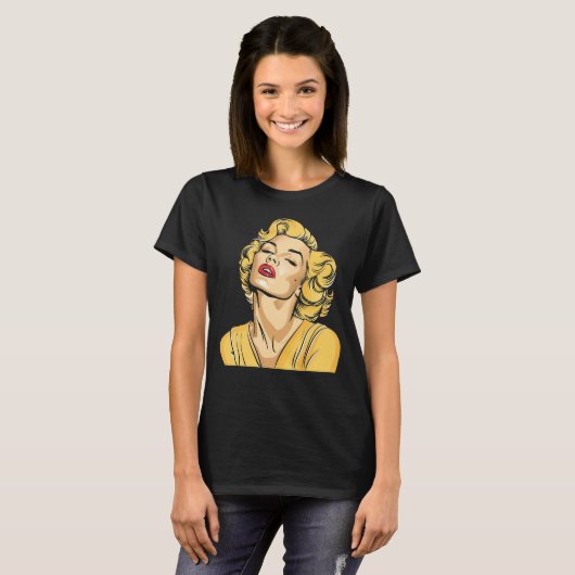 T-shirt graphique pour femmes Marilyn Monroe Retro (Devant entier)
