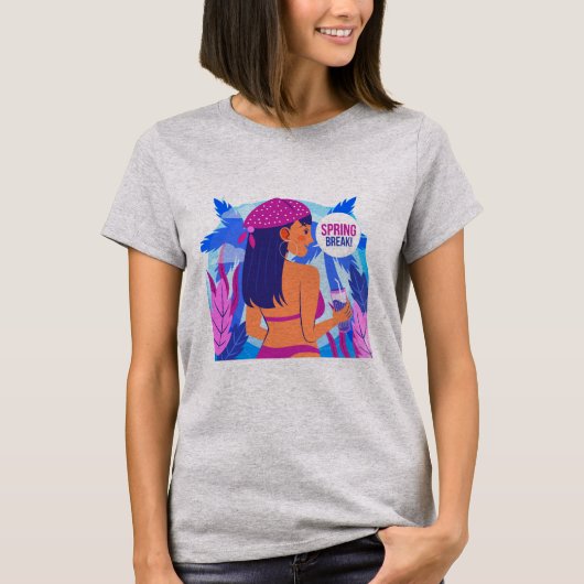 T-shirt graphique pour femmes Spring Break (Devant)