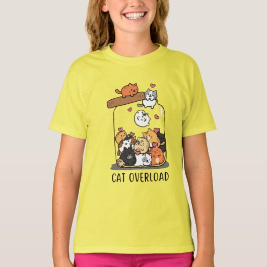 T-shirt graphique pour fille avec des chatons mign (Devant)