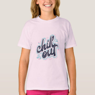 T-shirt graphique pour filles avec typographie rét