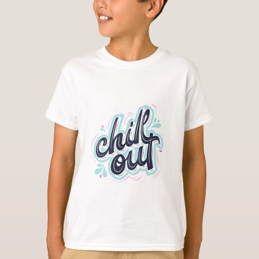 T-shirt graphique pour garçons avec typographie ré (Devant)