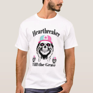 T-shirt graphique pour le crâne grave