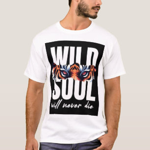 T-shirt graphique pour les yeux de tigre sauvage