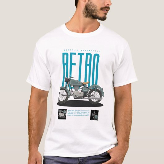 T-shirt graphique pour motard. (Devant)