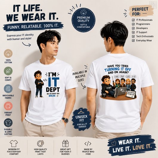 T-shirt graphique pour programmeur et support tech