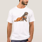 T-shirt graphique Punch singe drôle Tee de dessin (Devant)