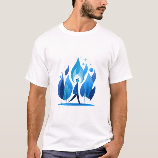 T-Shirt Graphique Rétro Camp d'Été (Devant)