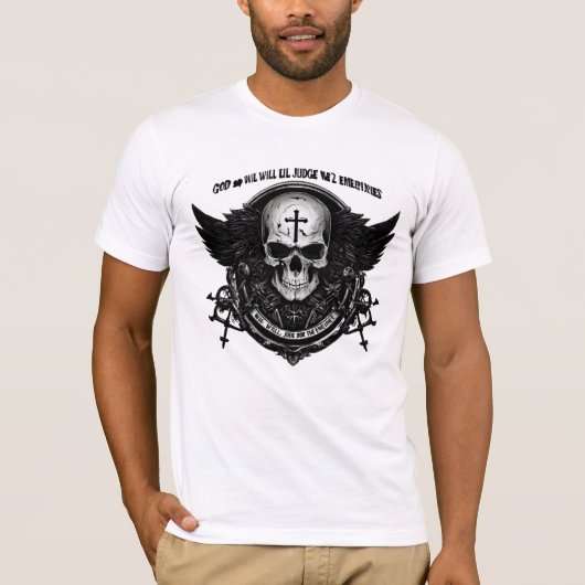 T-shirt Graphique Retro Comic Skull (Devant)