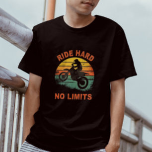 T-shirt graphique rétro coucher de soleil "Hard No