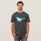 T-shirt Graphique rétro d'Aqua Blue Mockingbird State Bird (Devant entier)
