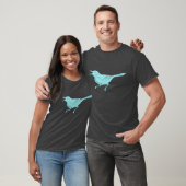 T-shirt Graphique rétro d'Aqua Blue Mockingbird State Bird (Unisexe)