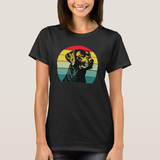 T-shirt graphique rétro Labrador Retriever (Devant)
