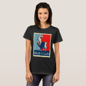 T-shirt Graphique Rétro Lama Alpaca (Devant entier)