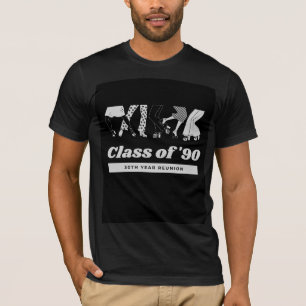 T-Shirt graphique rétro noir des années 90 avant e