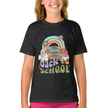 T-Shirt Graphique Rétro Pour Enfants À L'École