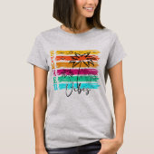 T-shirt Graphique Rétro Vibes d'été Palm Tree (Devant)