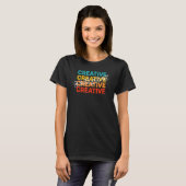 T-shirt Graphique rétrographique du concepteur créatif (Devant entier)