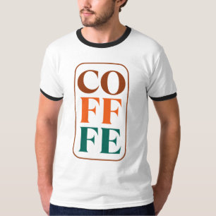 T-shirt graphique rigolo à motif de café