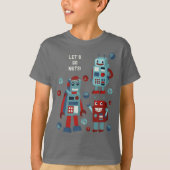 T-shirt Graphique Robots rétro-messages personnalisés et n (Devant)