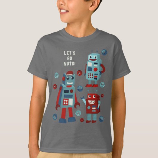 T-shirt Graphique Robots rétro-messages personnalisés et n (Devant)
