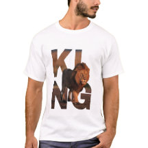 T-Shirt Graphique Roi Lion Moderne - Typographie G