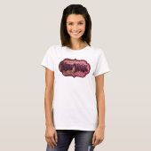 T-shirt graphique rose dynamique NEW YORK (Devant entier)