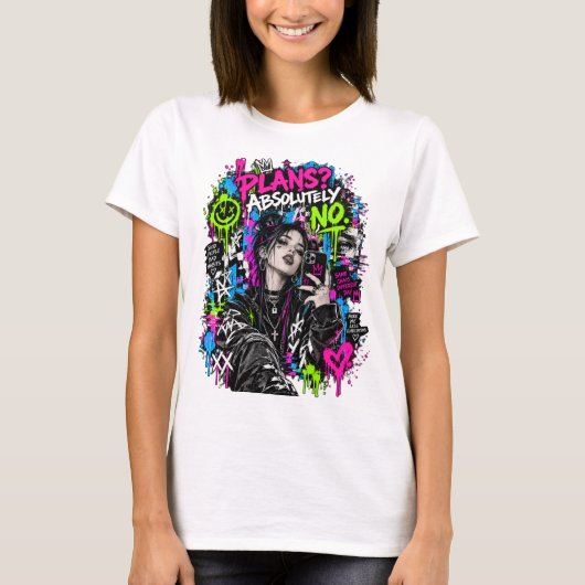 T-shirt graphique sans plans (Devant)