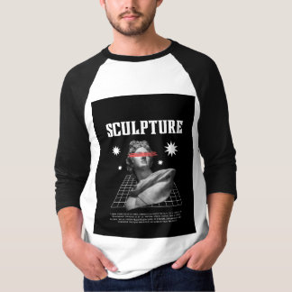 T-shirt graphique sculpture artistique | T-shirt c