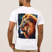 T-Shirt Graphique Silhouette Lion - Bold & élégant (Dos)