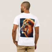 T-Shirt Graphique Silhouette Lion - Bold & élégant (Dos entier)