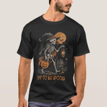T-shirt graphique squelette d'Halloween effrayant
