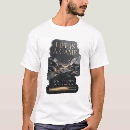 T-shirt graphique Statement Gold LIFE IS A GAME (Devant)
