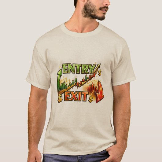 T-Shirt Graphique Stratégie de Trading Entrée Sort (Devant)