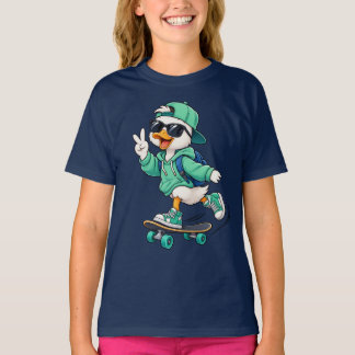 T-shirt graphique Streetwear Skater Duck – Urbain