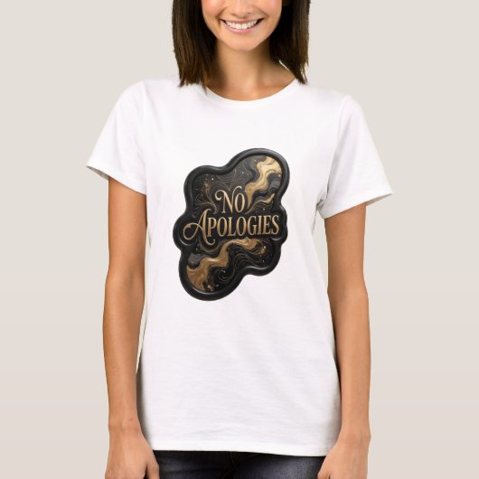 T-shirt graphique Stylish Gold SANS EXCUSES (Devant)