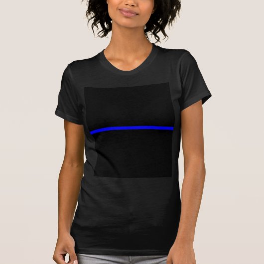T-shirt Graphique Symbolique de ligne bleue mince (Devant)
