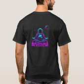 T-Shirt Graphique Synthwave Astronaute Méditant | (Dos)