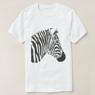 T-shirt graphique tête de zèbre minimaliste Mode