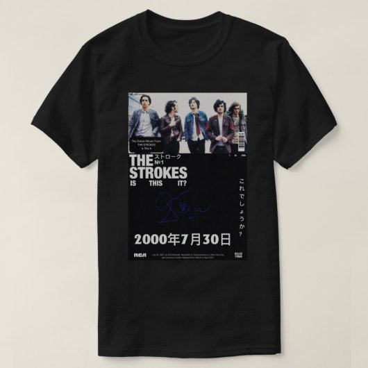 T-shirt Graphique The Strokes Logo Music Rock Band (Design devant)