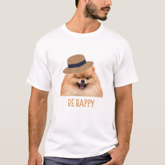 T-shirt graphique typographique avec un chien drôl