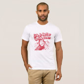 T-shirt graphique typographique Vie à l'envers (Devant entier)