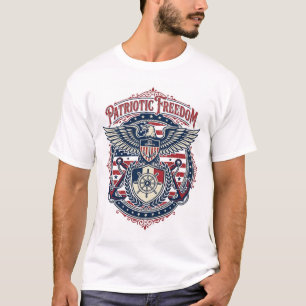 T-shirt graphique vectoriel prépa côtier patriotiq