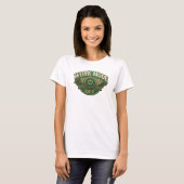 T-shirt graphique vert ludique MODE TRAVAIL DÉSACT (Devant entier)
