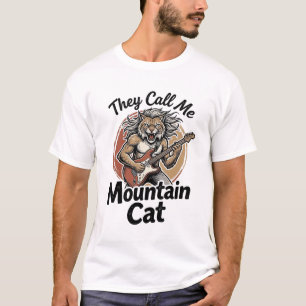 T-shirt graphique vintage de chat de montagne grav
