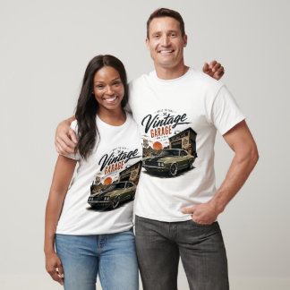 T-shirt graphique Vintage Mustang Route 66 Garage