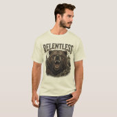 T-Shirt Graphique Vintage Ours Implacable (Devant entier)