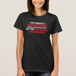 T-shirt Graphique Vintage Sarcastique actuellement non sup