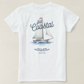 T-shirt graphique voilier blanc côtier (Design dos)